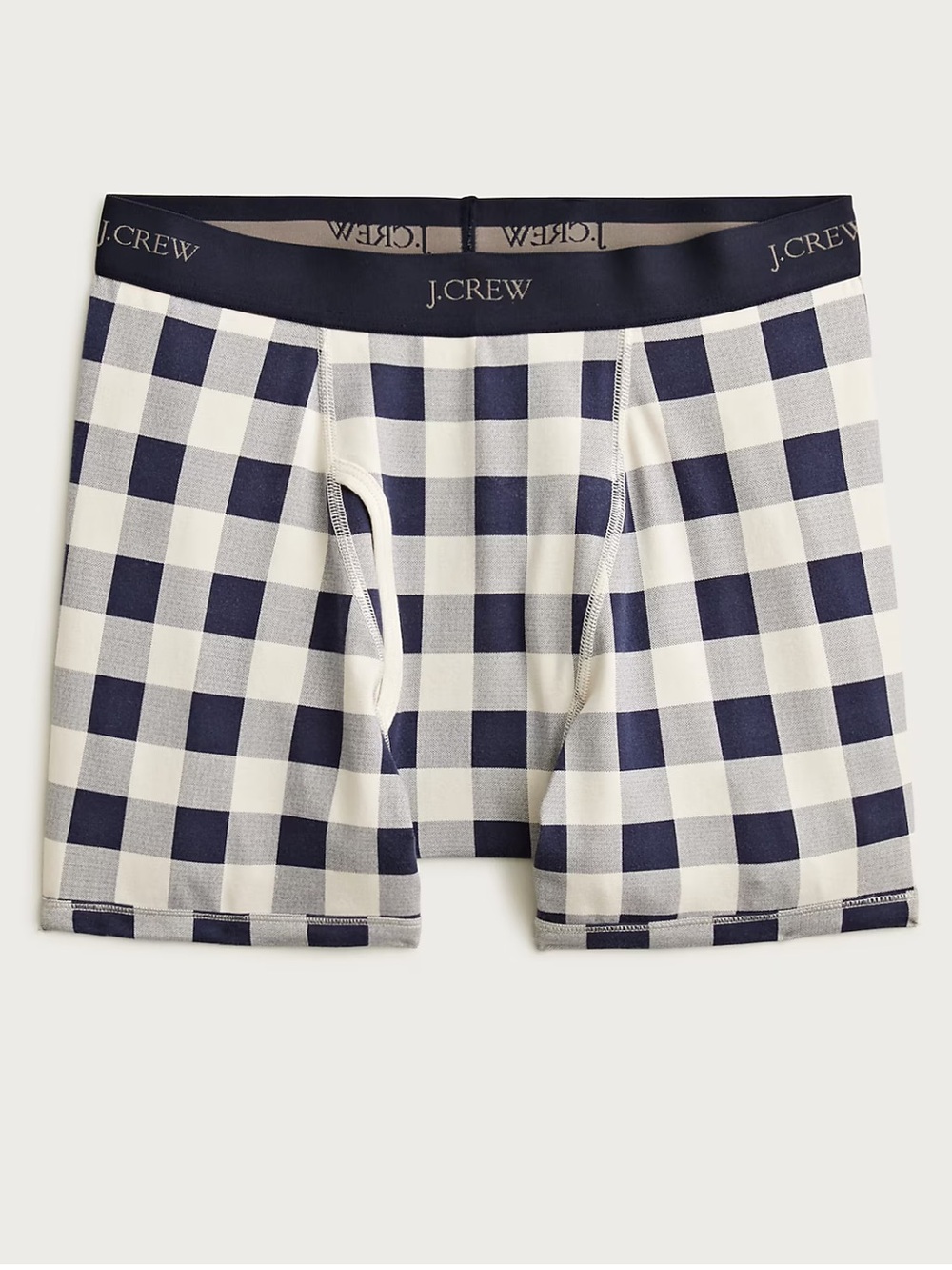 J. Crew Stretch 4" boxer briefs in print -Gingham Black and Blue
